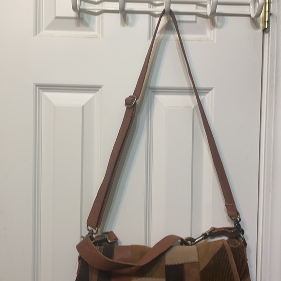 🔥🔥Free People 🔥🔥Prague Patchwork Messenger Bag Purse Leather Suede - Picture 7 of 16